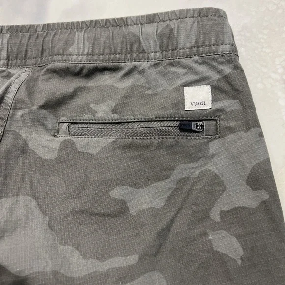 Vuori Ripstop Pants Womens X-Small Gray Green Camouflage Drawstring Hiking VW401 - Picture 6 of 8